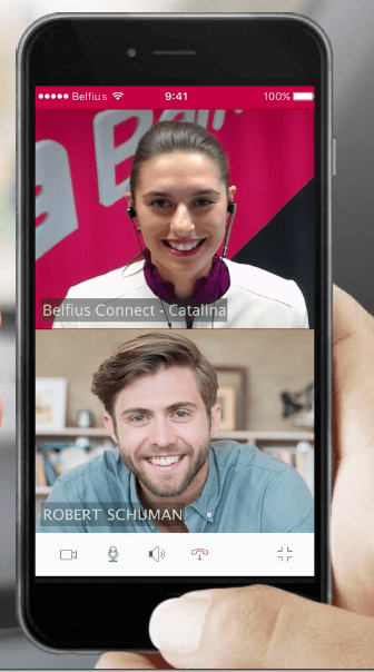 Belfius chat smartphone