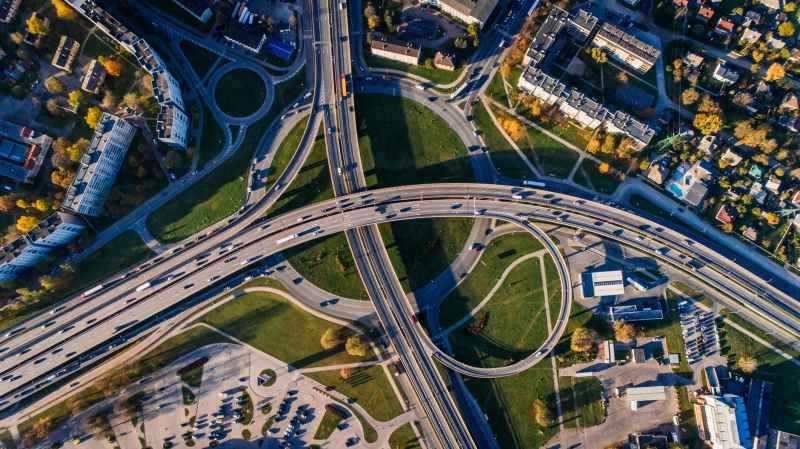 aerial photo of buildings and roads
